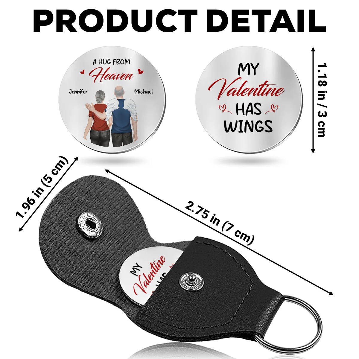 My Valentine Has Wings - Personalized Custom Pocket Hug - Image 6