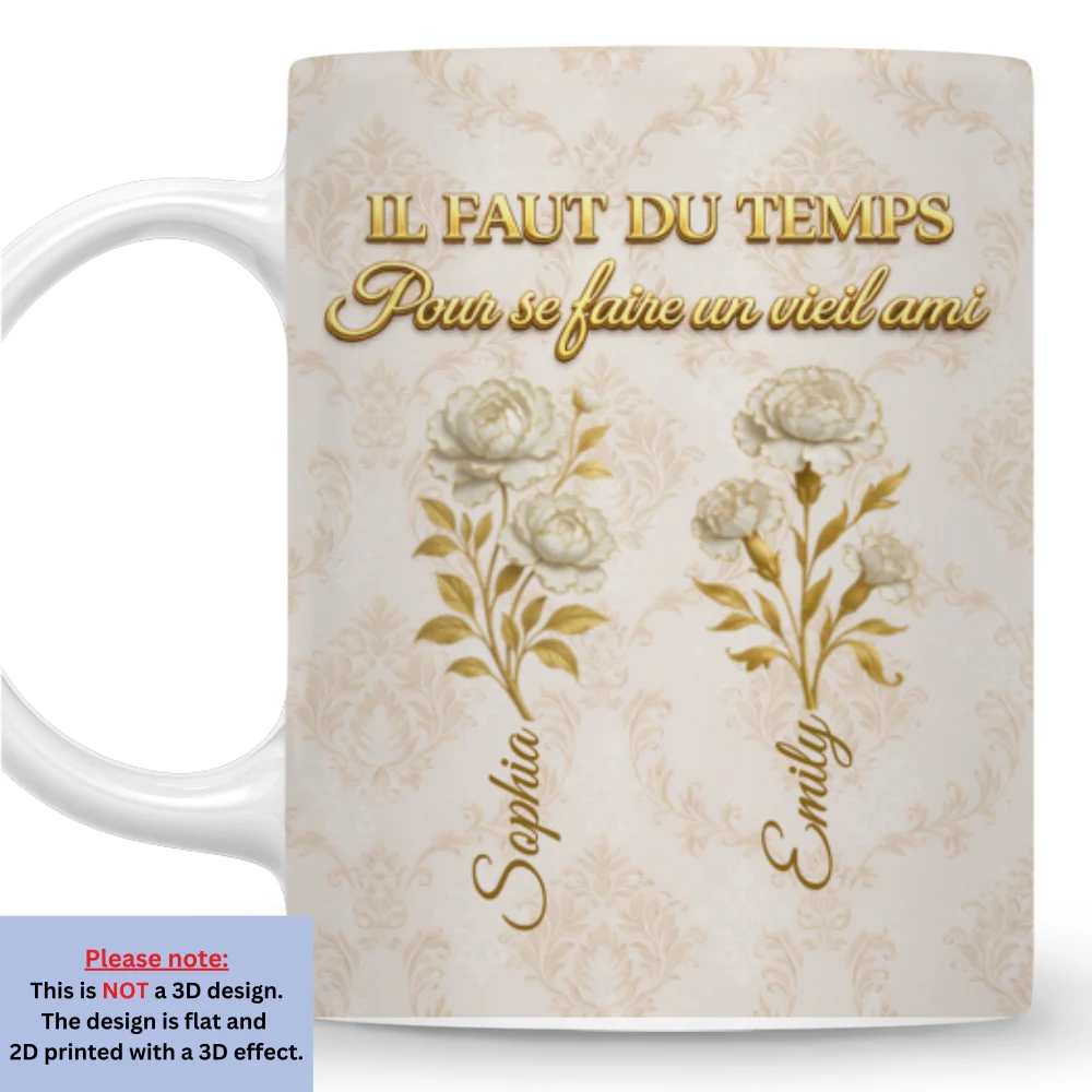 My Vintage Friend French - Personalized Custom Coffee Mug - Image 7