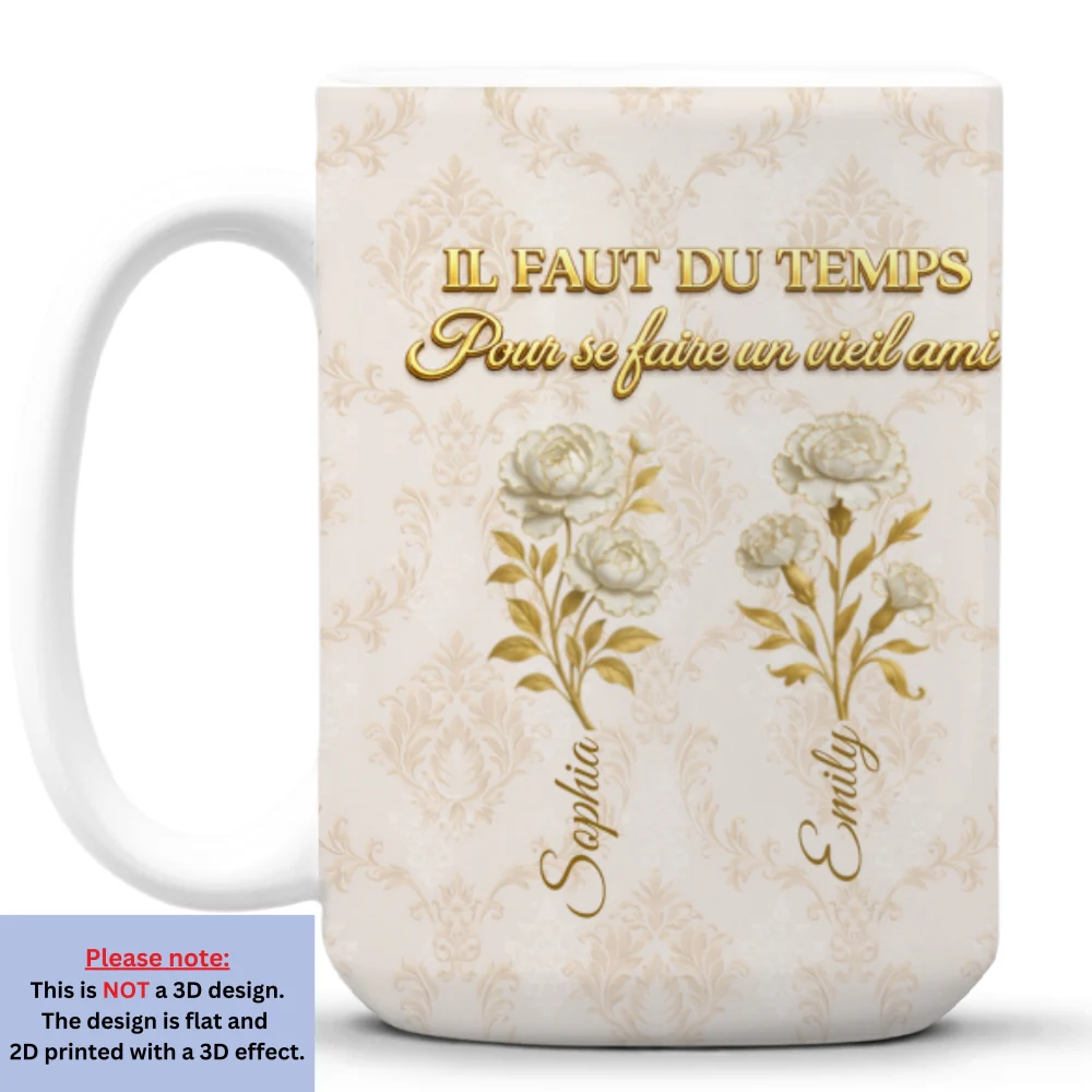 My Vintage Friend French - Personalized Custom Coffee Mug - Image 8
