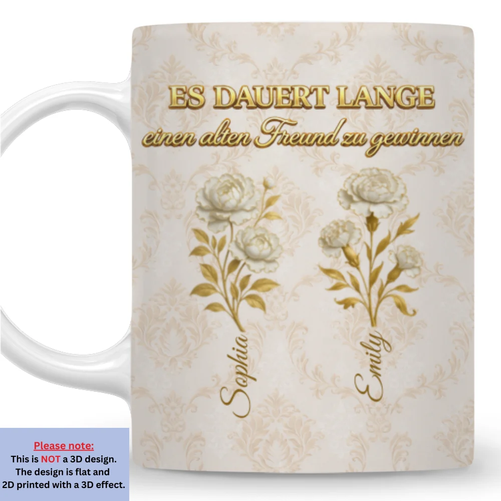 My Vintage Friend German - Personalized Custom Coffee Mug - Image 6