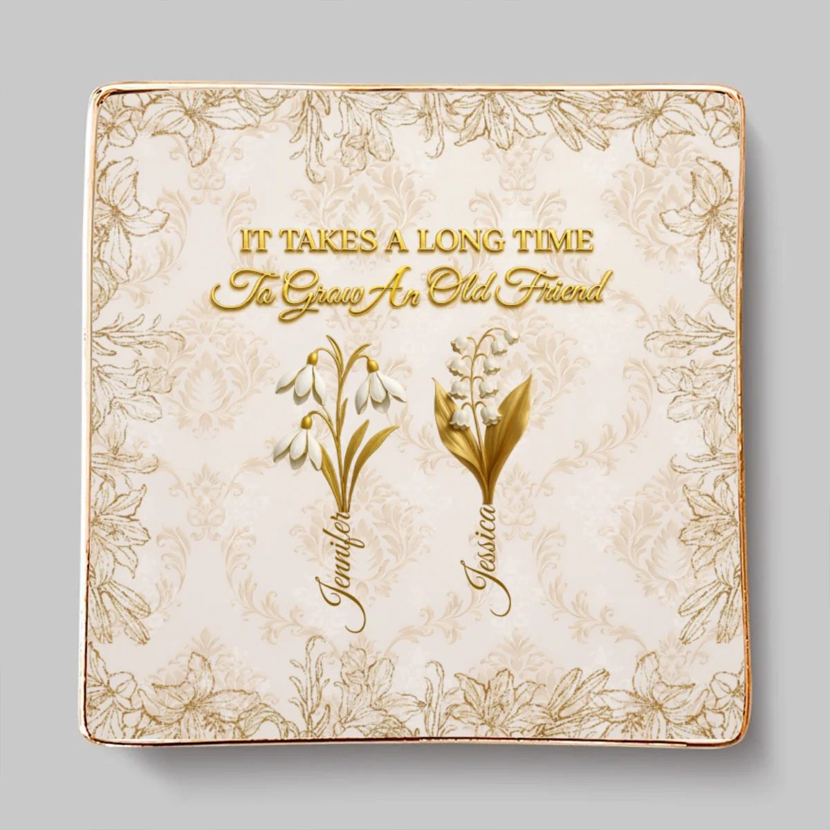 My Vintage Friend - Personalized Custom Jewelry Dish - Image 7