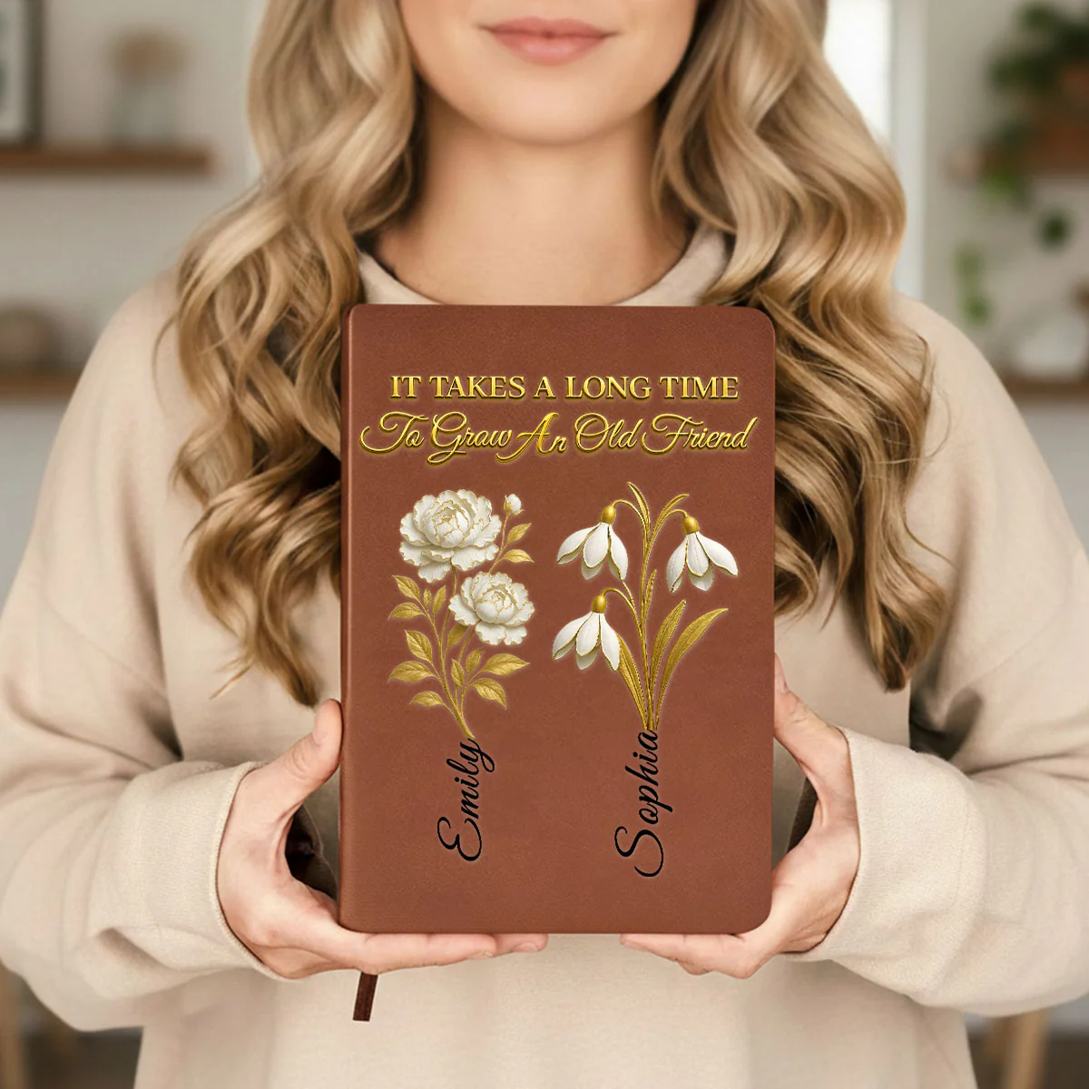 My Vintage Friend - Personalized Custom Leather Journal - Image 2