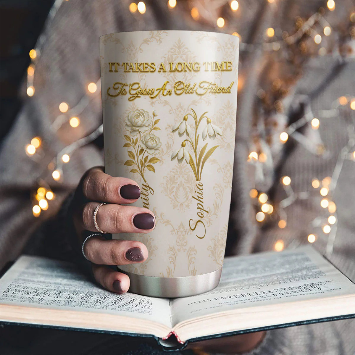 My Vintage Friend - Personalized Custom Tumbler - Image 2