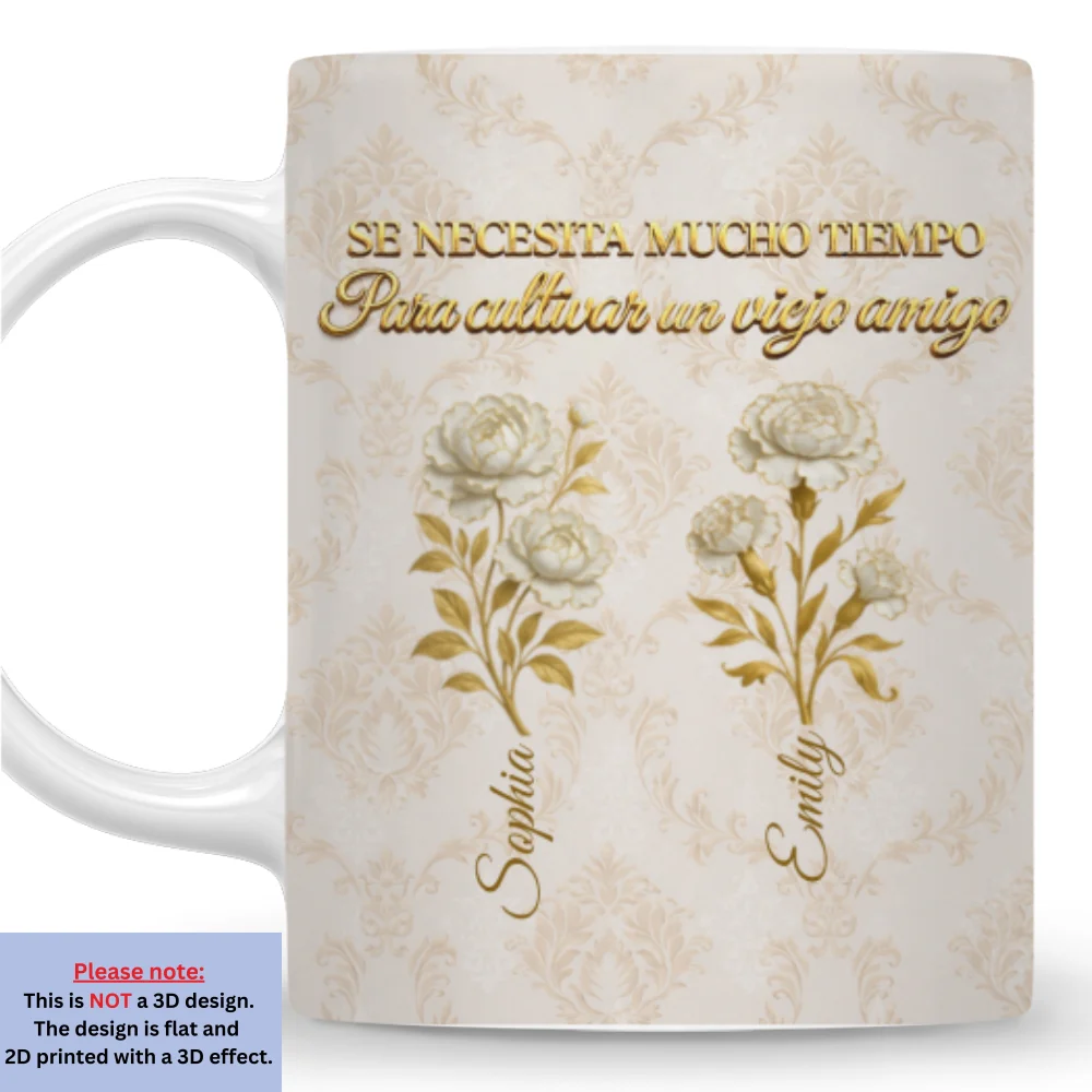 My Vintage Friend Spanish - Personalized Custom Coffee Mug - Image 7