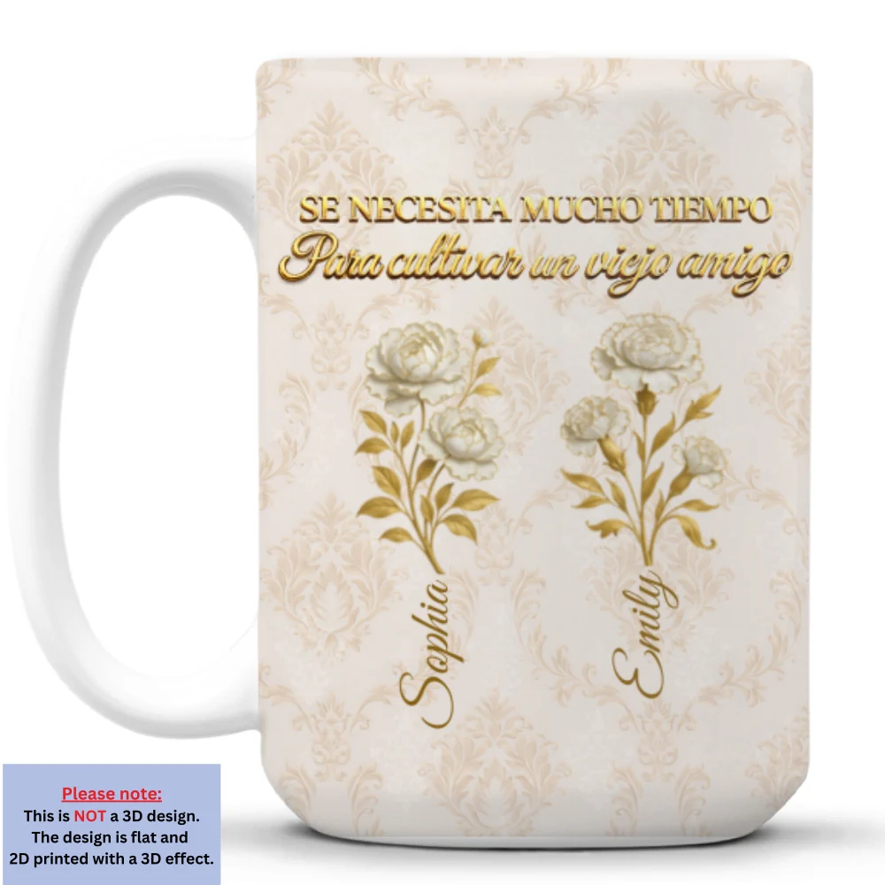 My Vintage Friend Spanish - Personalized Custom Coffee Mug - Image 8