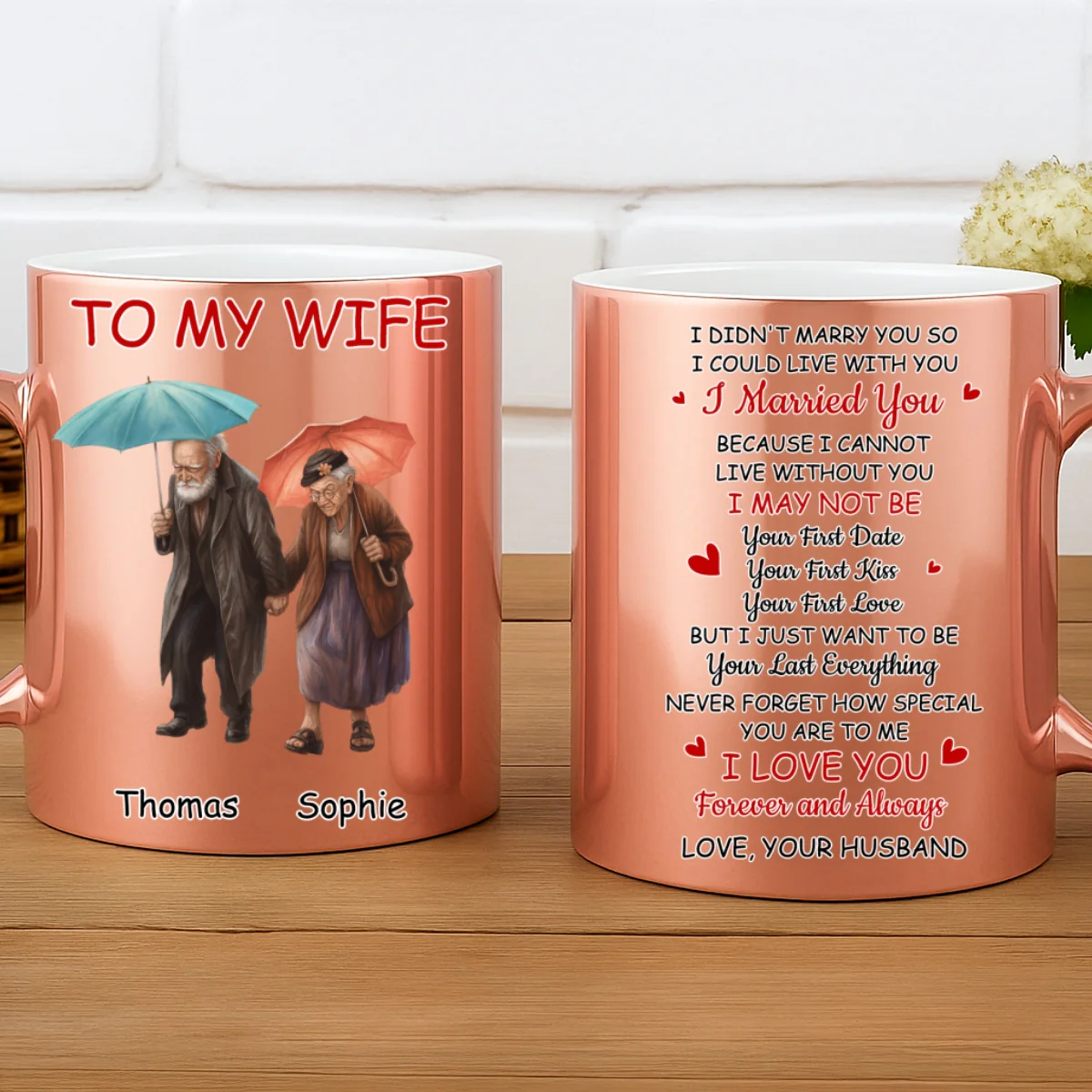 My Wife My Always - Personalized Custom Metallic Mug - Image 7