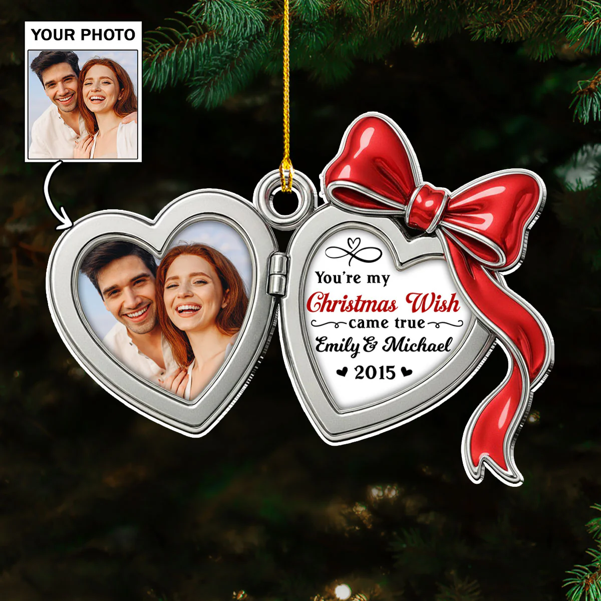 My Wish Came True - Personalized Custom 3D Effect Acrylic Ornament
