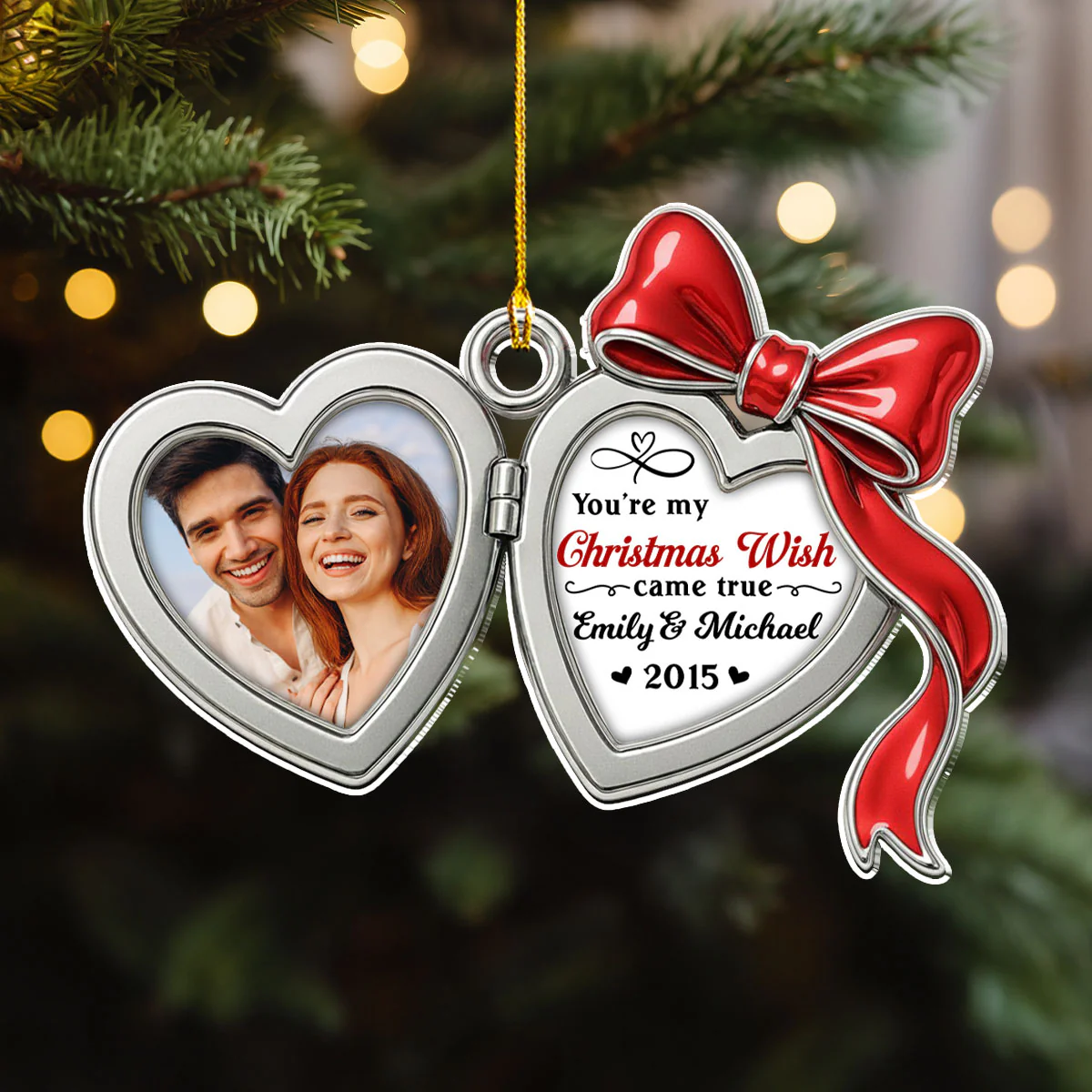 My Wish Came True - Personalized Custom 3D Effect Acrylic Ornament - Image 3