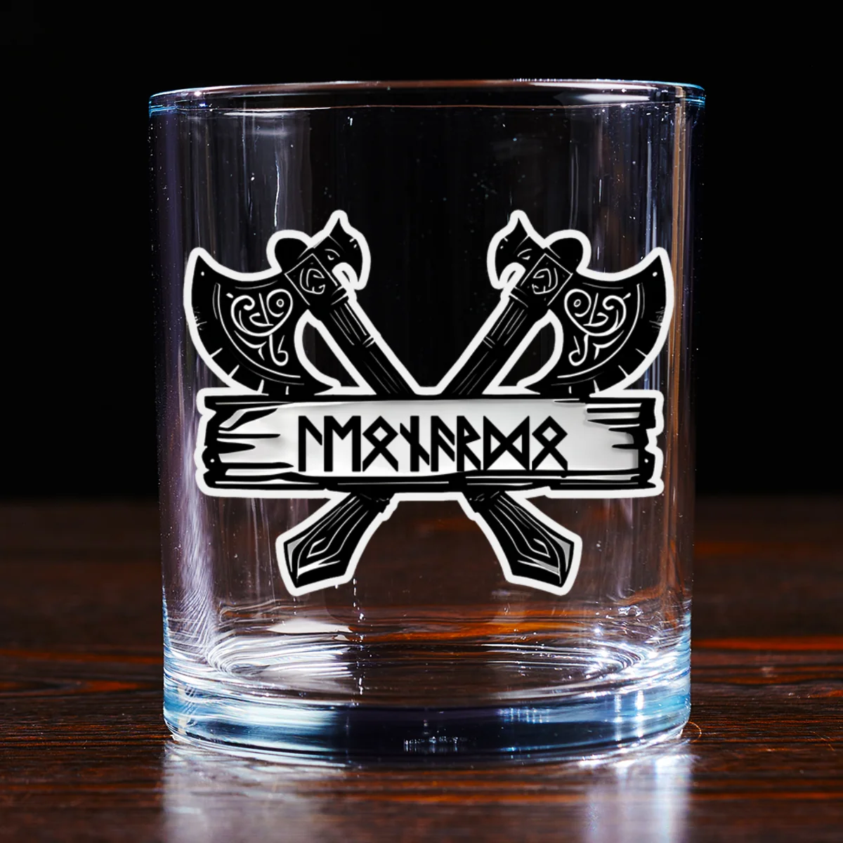 Name In Viking Runes - Personalized Custom Whiskey Glass - Image 7