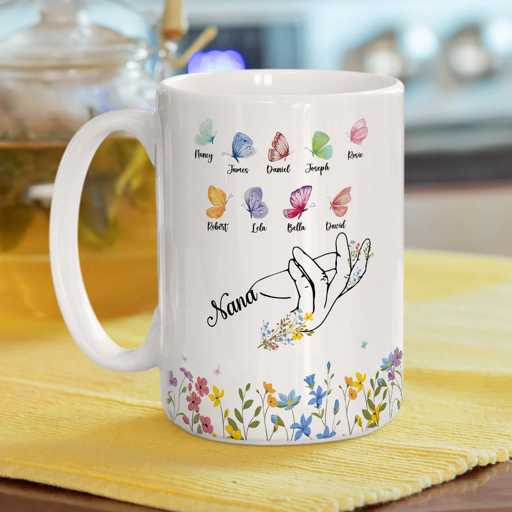 Nana Butterflies - Personalized Custom Coffee Mug - Image 9