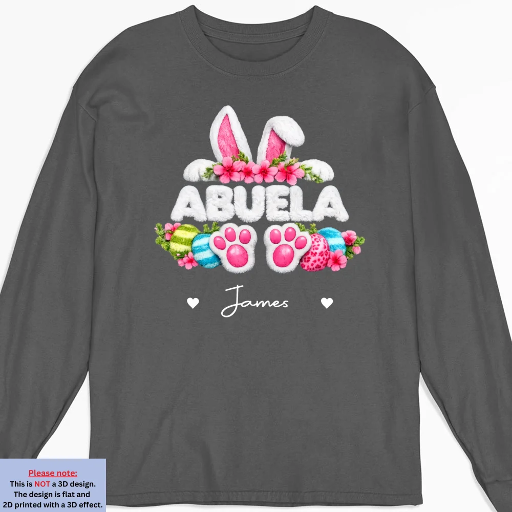 Nana Easter Bunny - Personalized Custom 3D Effect Shirt - Image 11