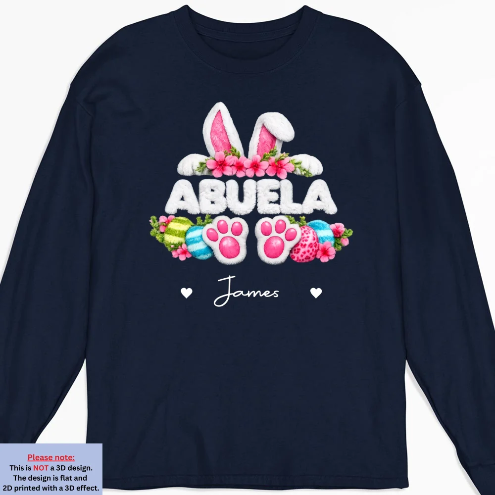 Nana Easter Bunny - Personalized Custom 3D Effect Shirt - Image 12