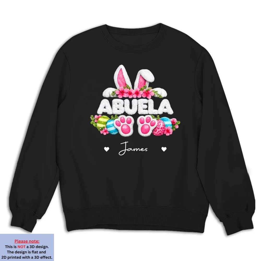 Nana Easter Bunny - Personalized Custom 3D Effect Shirt - Image 13