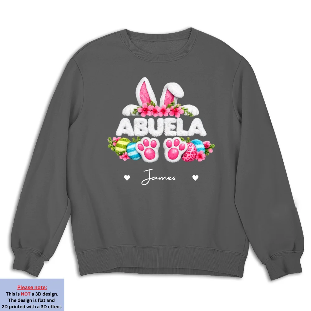 Nana Easter Bunny - Personalized Custom 3D Effect Shirt - Image 14