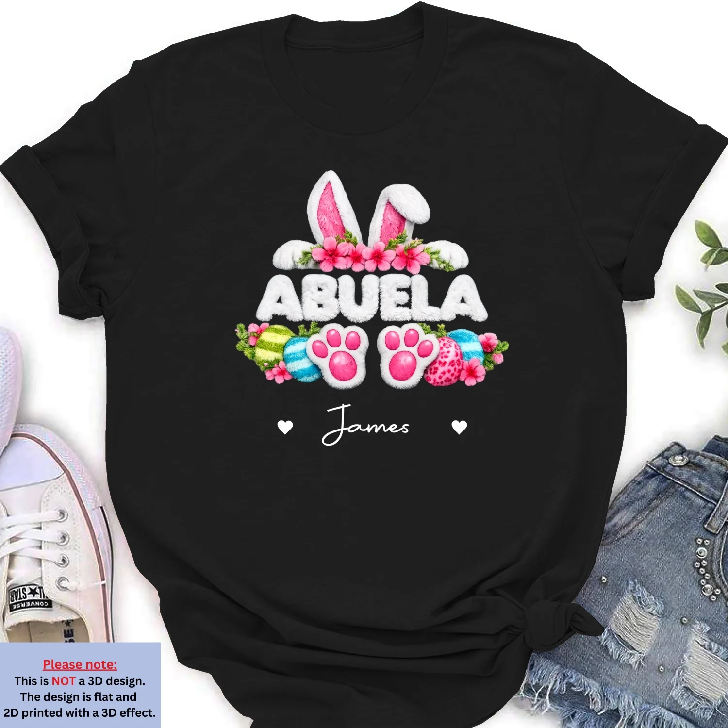 Nana Easter Bunny - Personalized Custom 3D Effect Shirt - Image 16