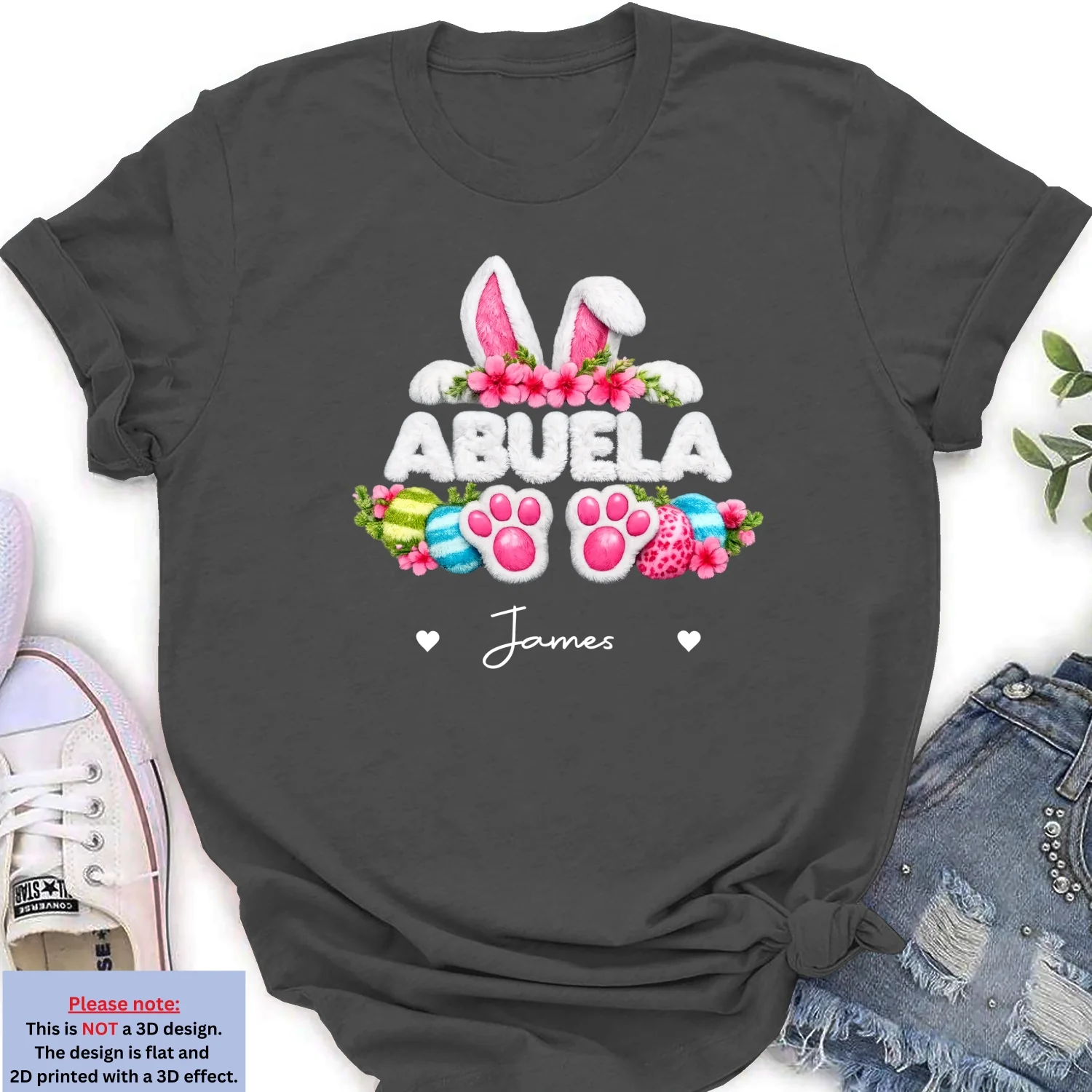 Nana Easter Bunny - Personalized Custom 3D Effect Shirt - Image 17