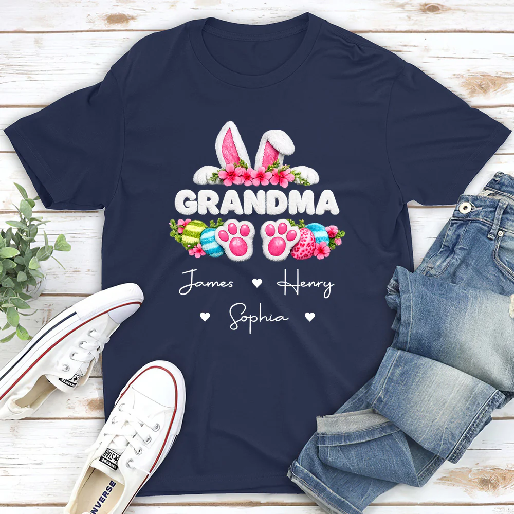 Nana Easter Bunny - Personalized Custom 3D Effect Shirt - Image 2