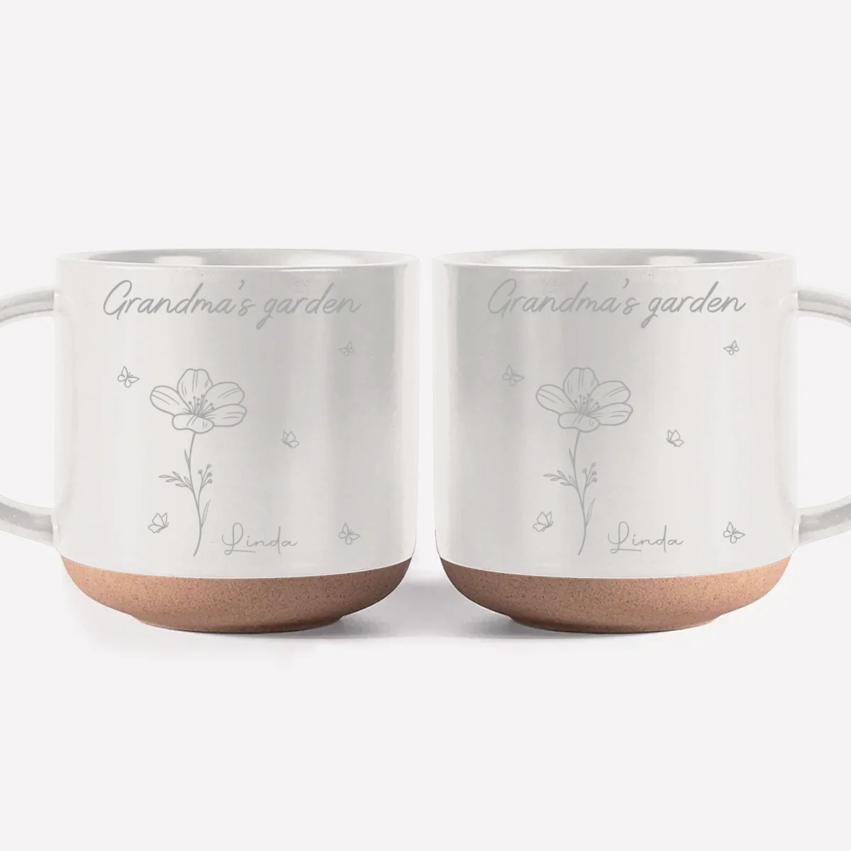 Nana Garden - Personalized Custom Engraved Pottery Mug - Image 5