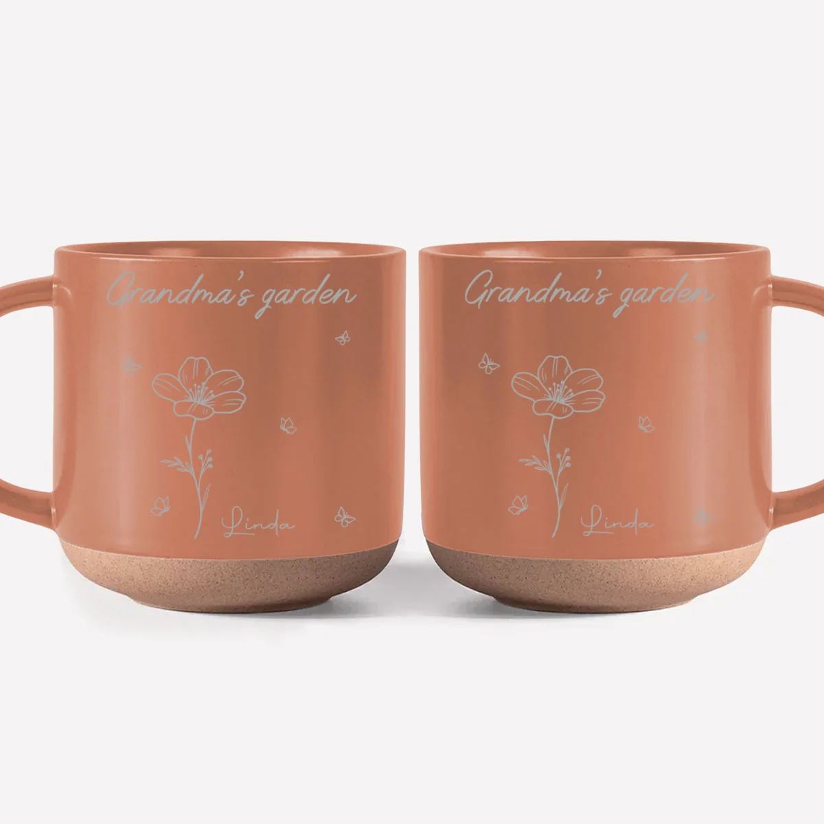 Nana Garden - Personalized Custom Engraved Pottery Mug - Image 7