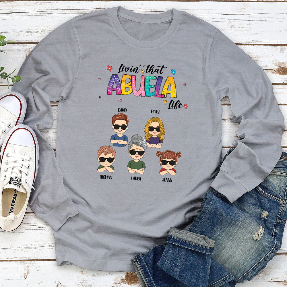Nana Life - Personalized Custom Long Sleeve T-shirt - Image 3