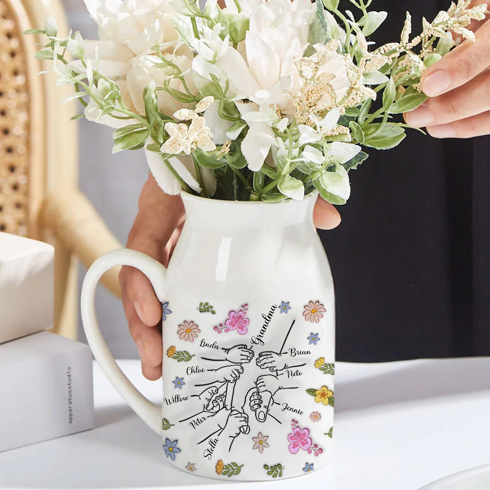 Nana Love - Personalized Custom 3D Inflated Effect Flower Vase - Image 4