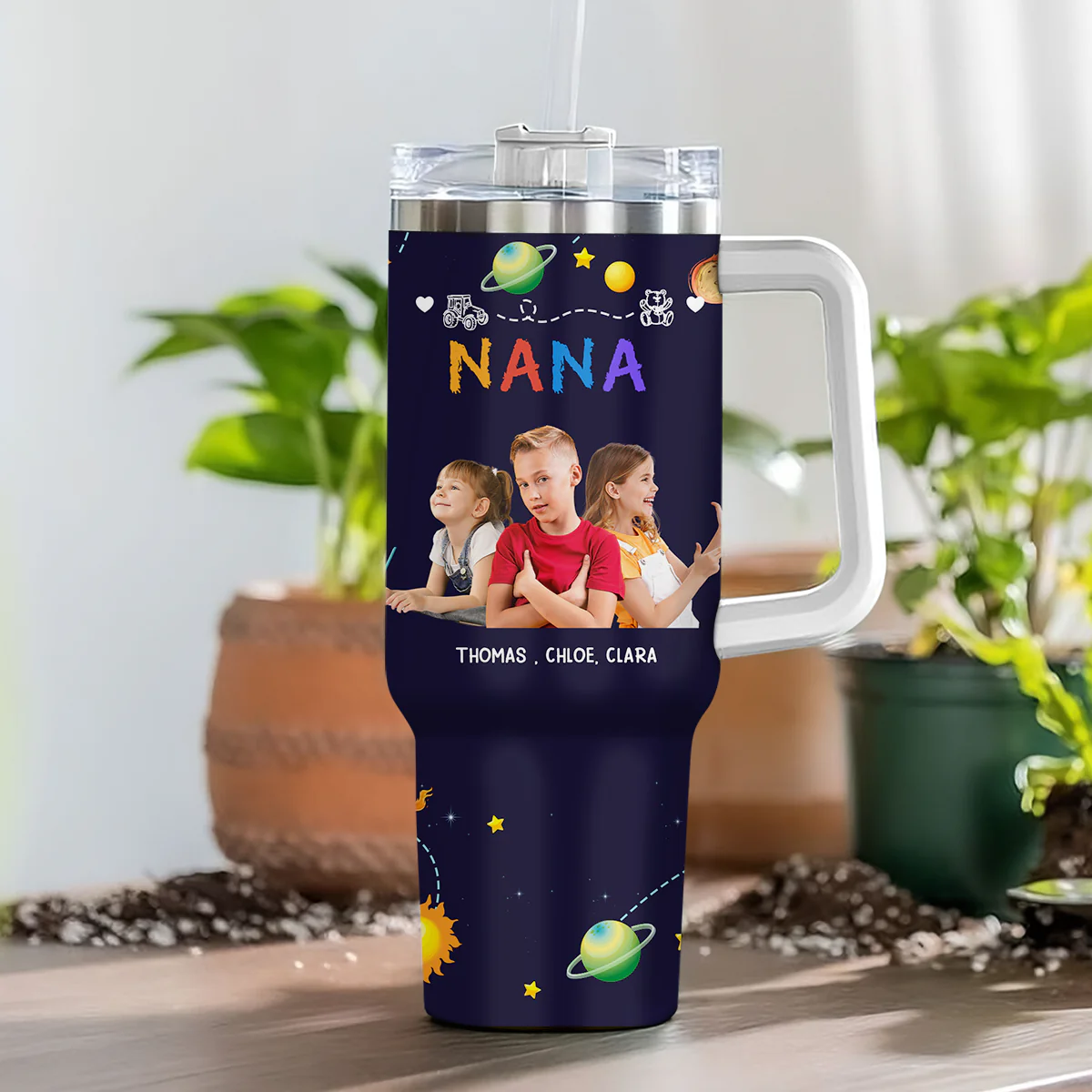 Nana Mama Mommy Grandma - Personalized Custom 40 Oz Tumbler - Image 3
