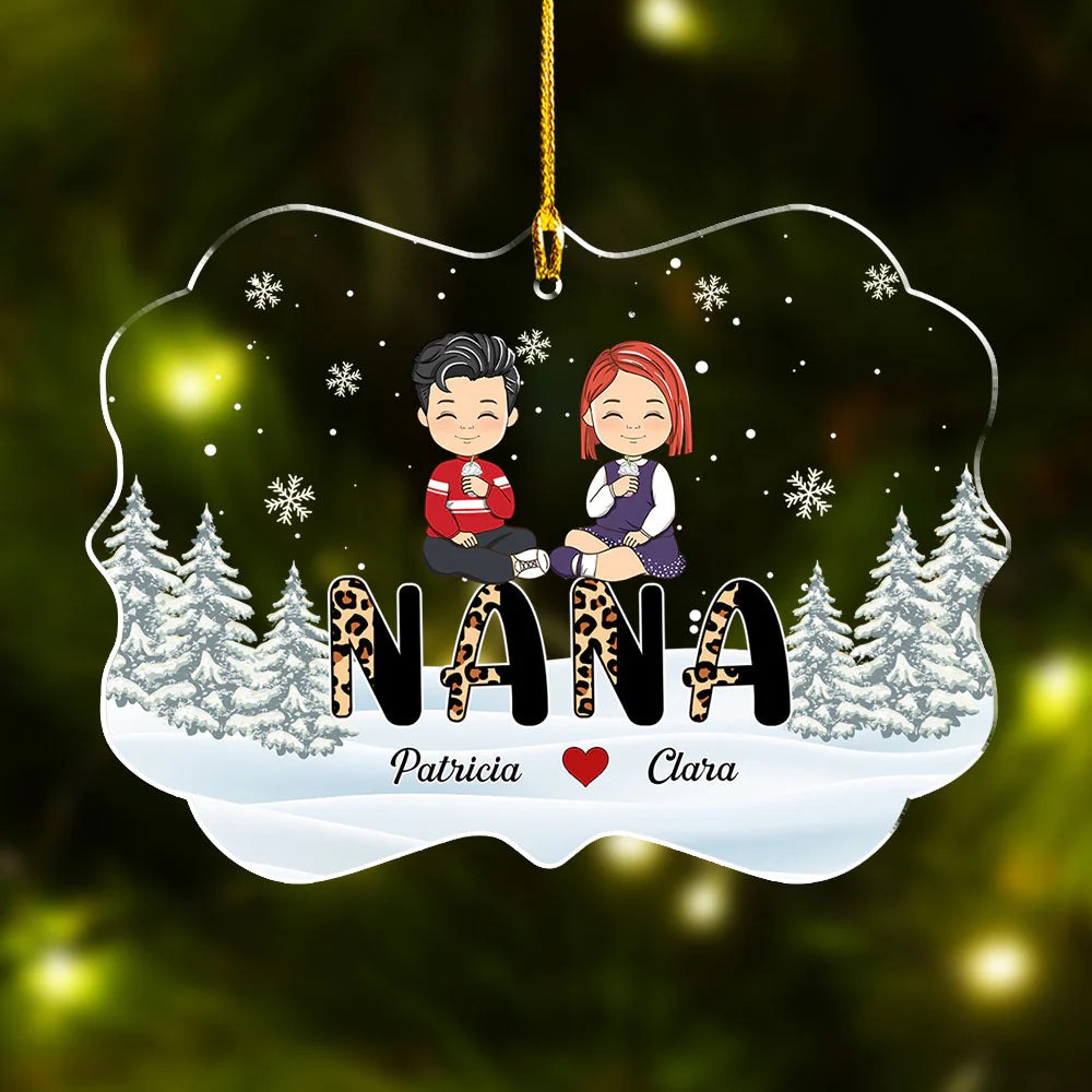 Nana Title Ornament - Personalized Custom Acrylic Ornament - Image 3