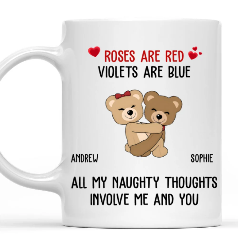 Naughty Thoughts - Personalized Custom Coffee Mug - Image 6
