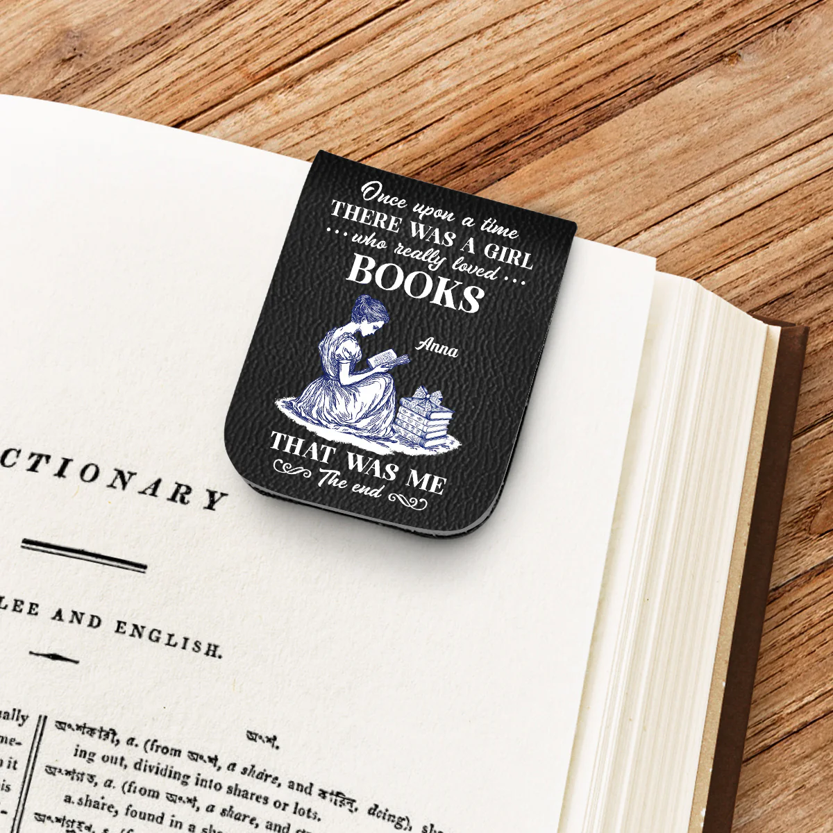 Nerd Princess - Personalized Custom Leather Bookmark - Image 4
