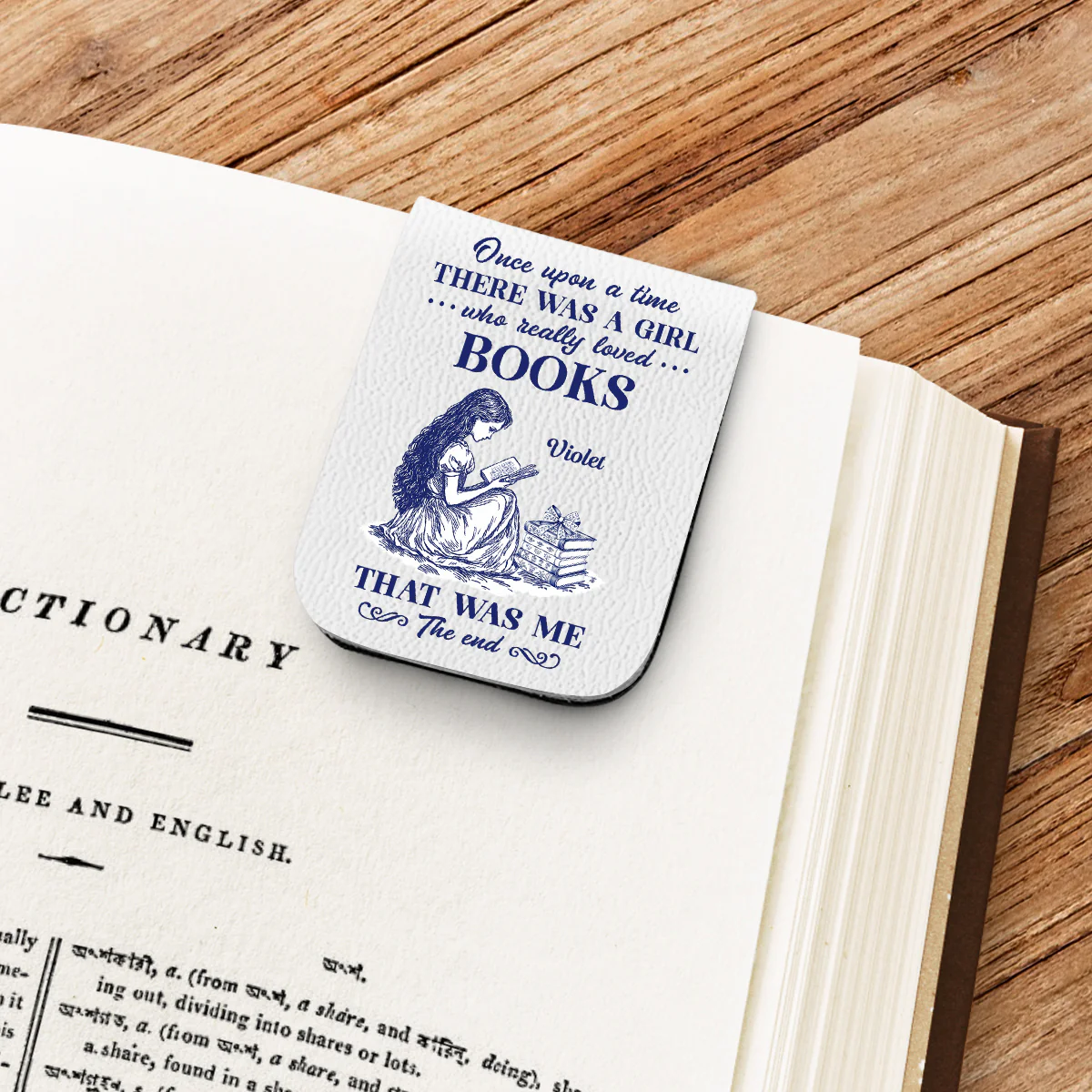Nerd Princess - Personalized Custom Leather Bookmark - Image 5