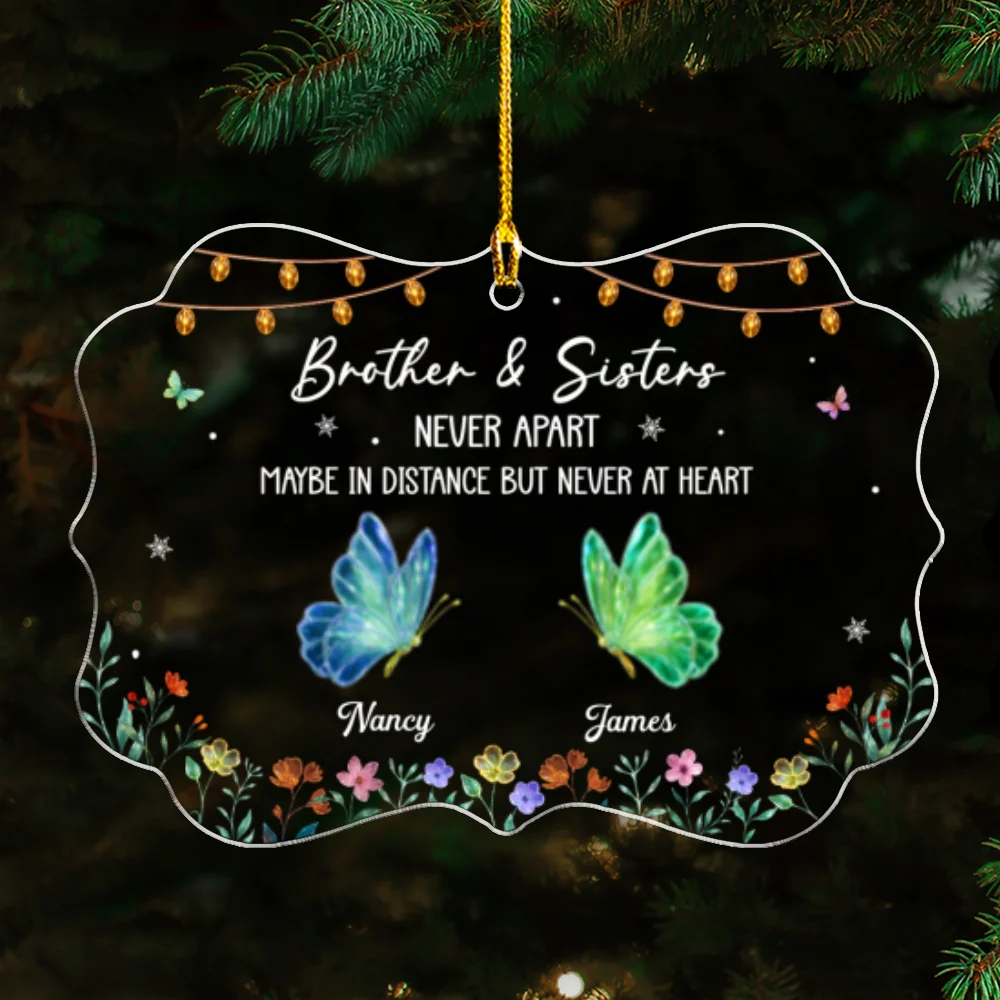 Never Apart - Personalized Custom Acrylic Ornament - Image 6