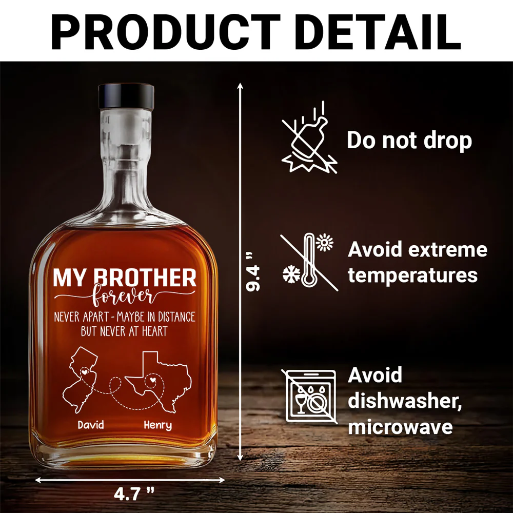 Never Apart - Personalized Custom Spirits Decanter - Image 5
