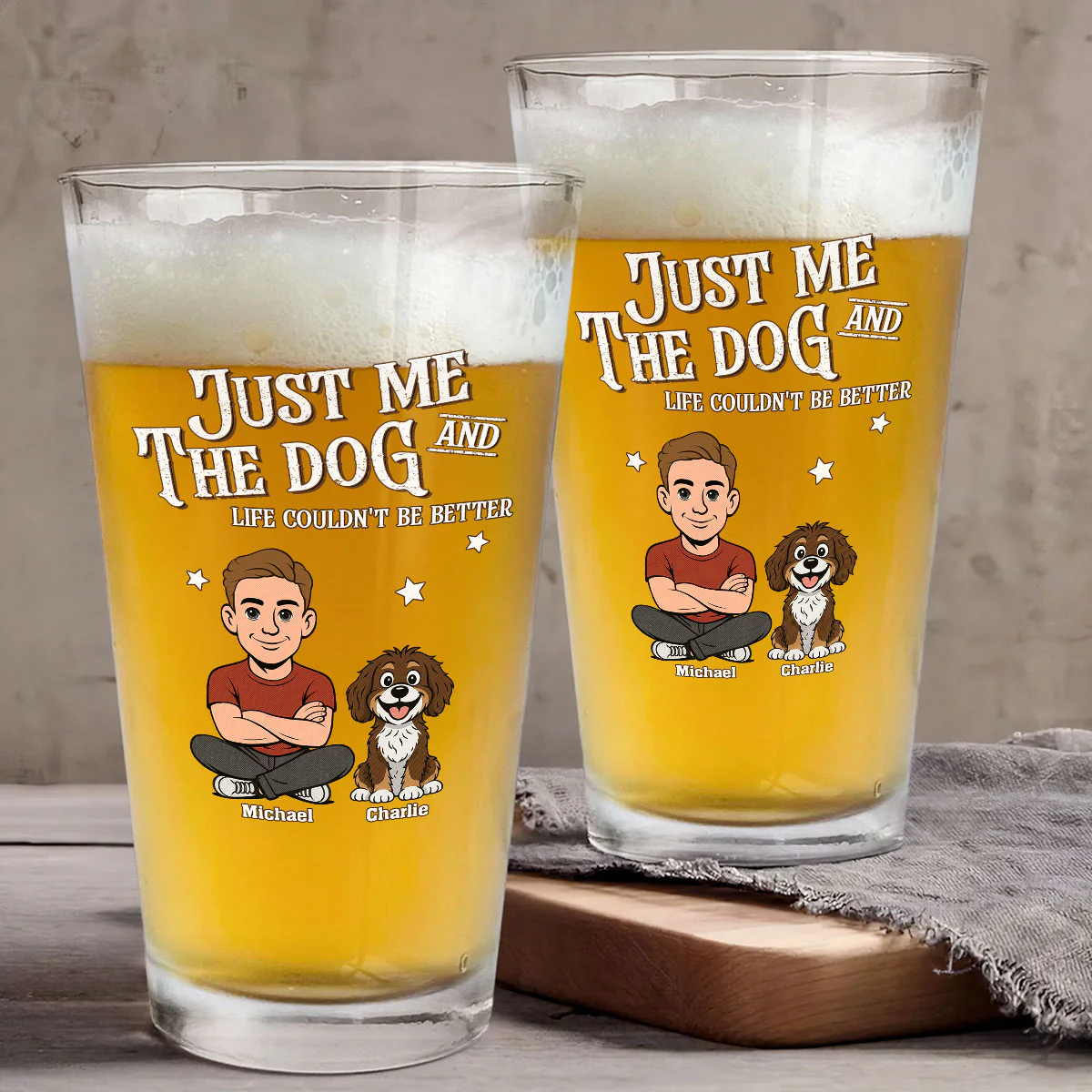 Never Be Better - Personalized Custom Beer Glass - Image 3