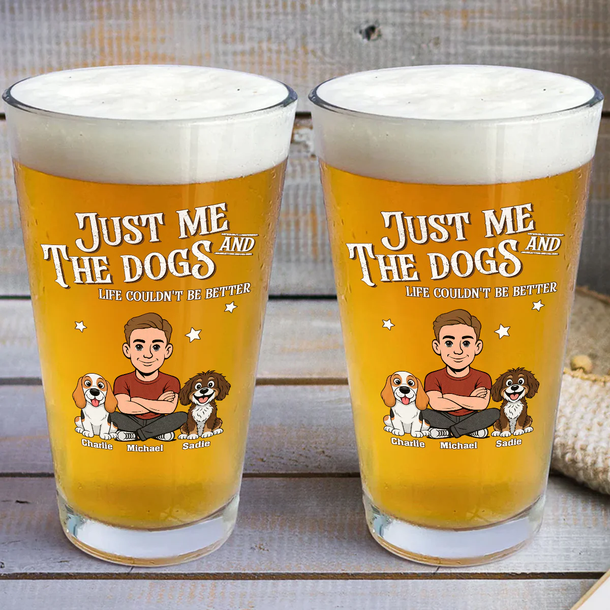 Never Be Better - Personalized Custom Beer Glass - Image 4