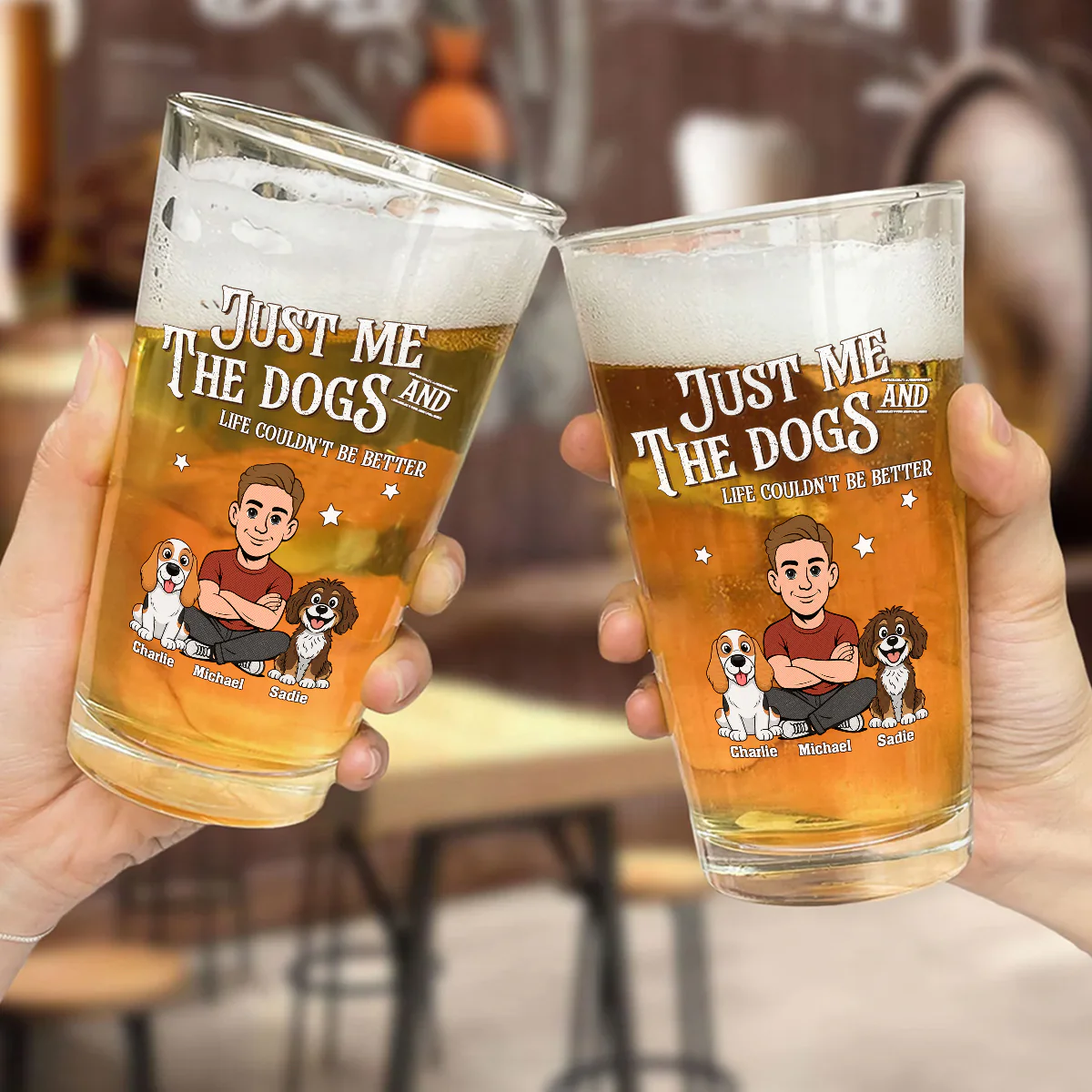 Never Be Better - Personalized Custom Beer Glass - Image 5