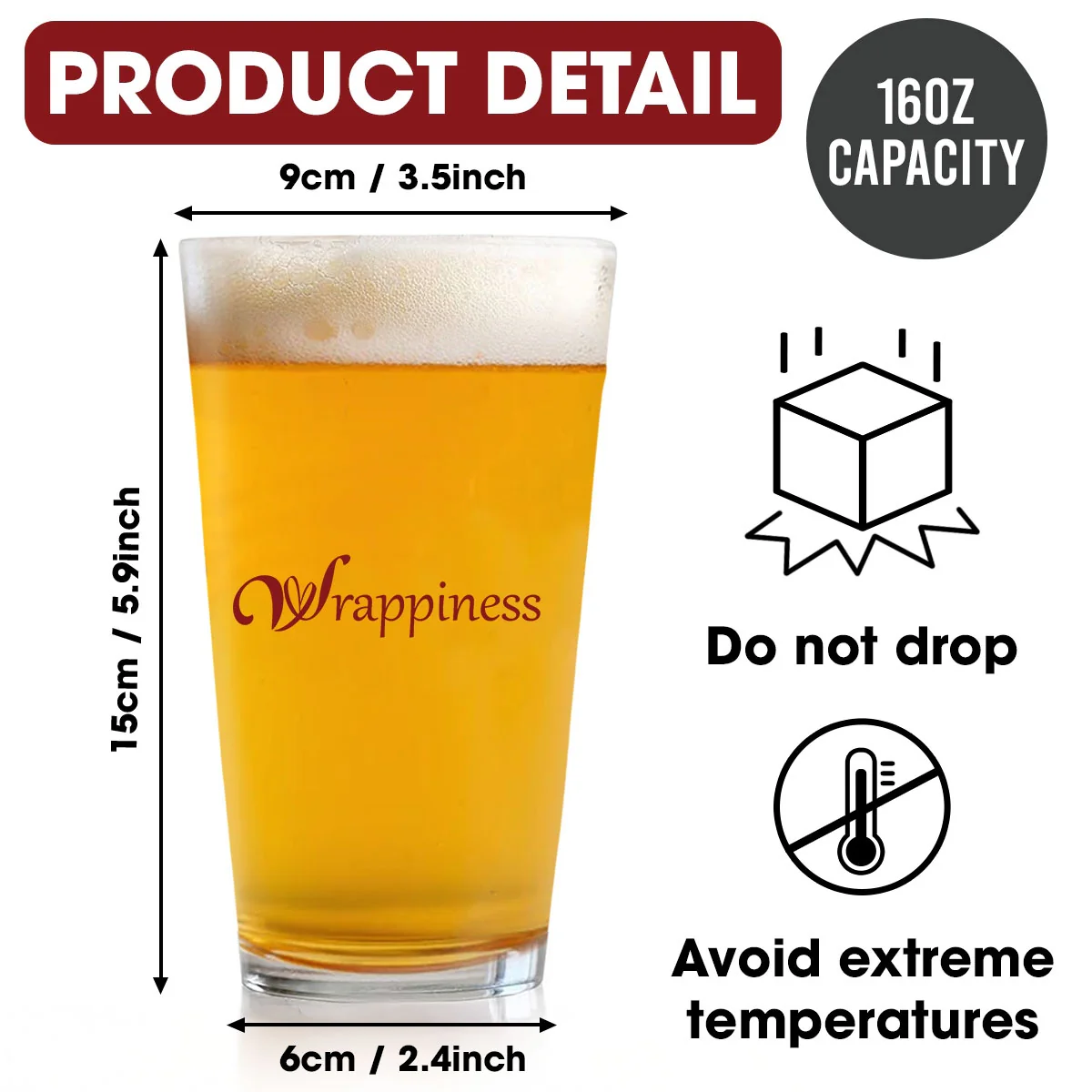 Never Be Better - Personalized Custom Beer Glass - Image 6