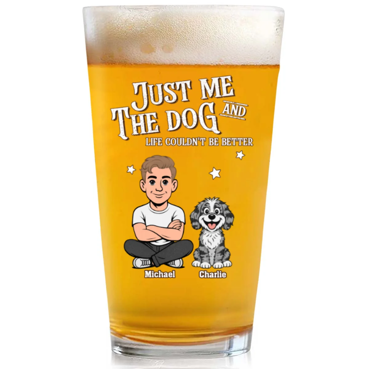 Never Be Better - Personalized Custom Beer Glass - Image 7