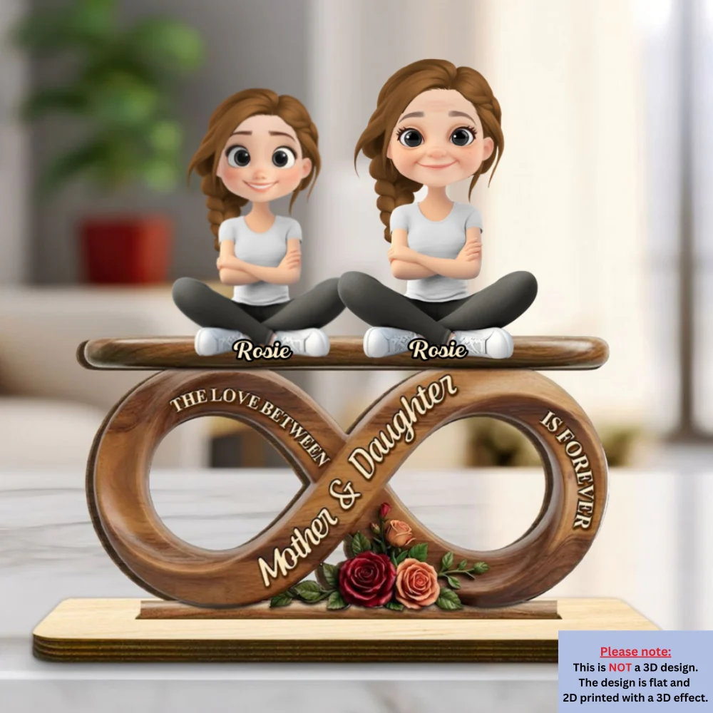 Never End - Personalized Custom 2-Layer Wood Plaque With Flat Base - Image 6