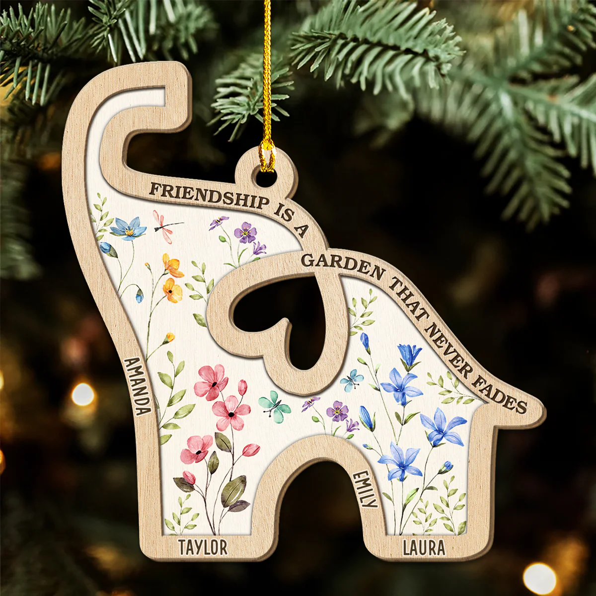 Never Faded Garden - Personalized Custom Wood Ornament - Image 2