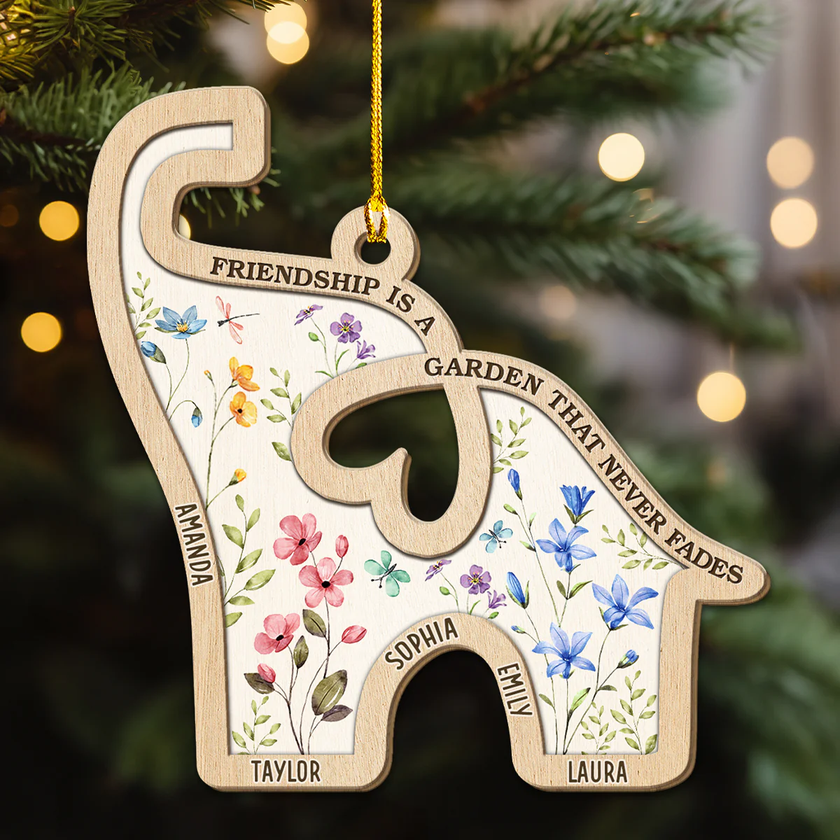Never Faded Garden - Personalized Custom Wood Ornament - Image 3