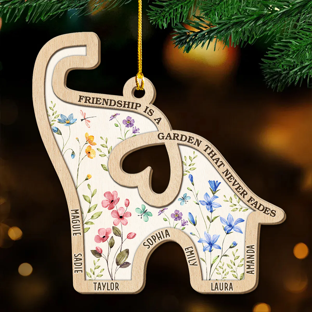Never Faded Garden - Personalized Custom Wood Ornament - Image 4