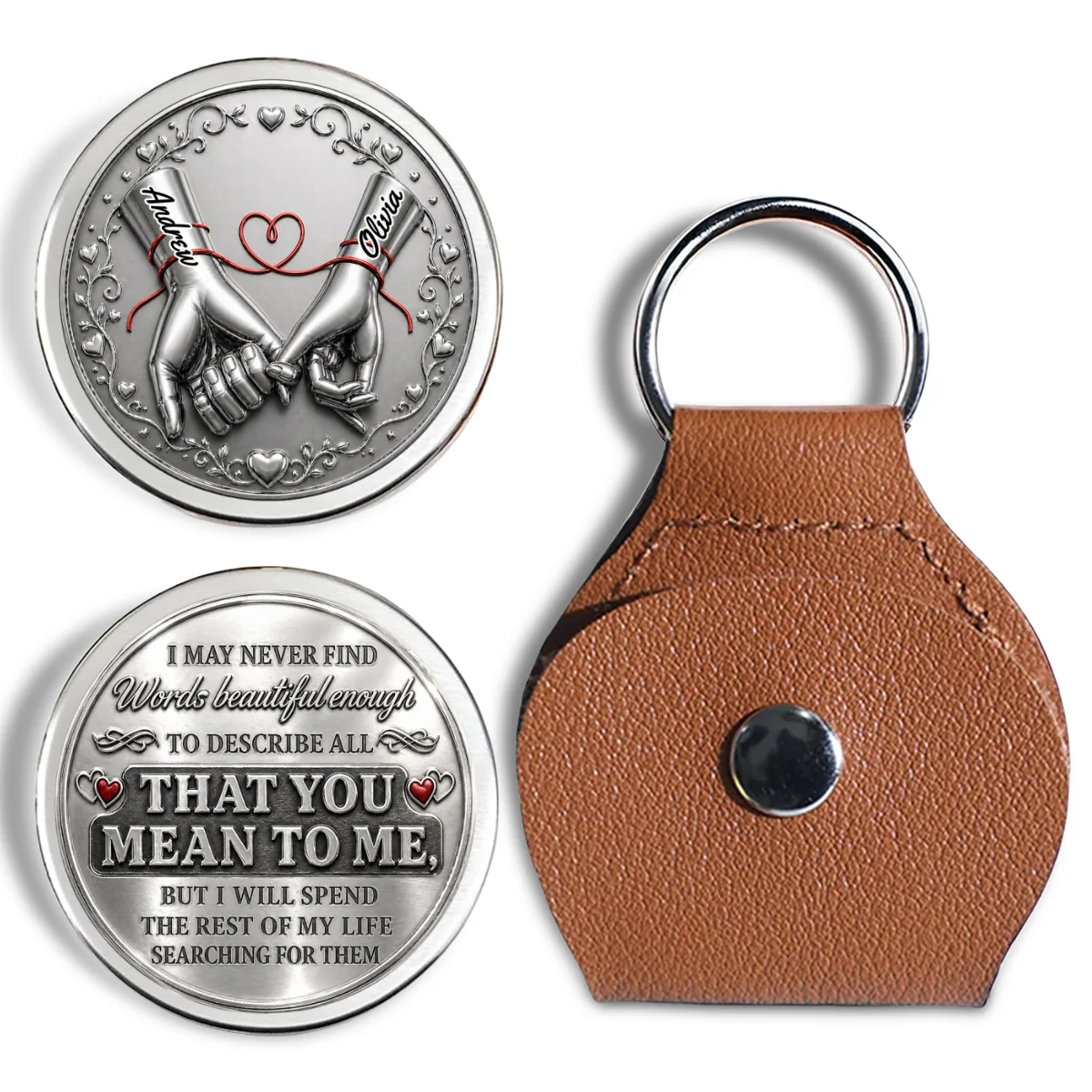 Never Find Words Beautiful Enough - Personalized Custom Pocket Hug - Image 7