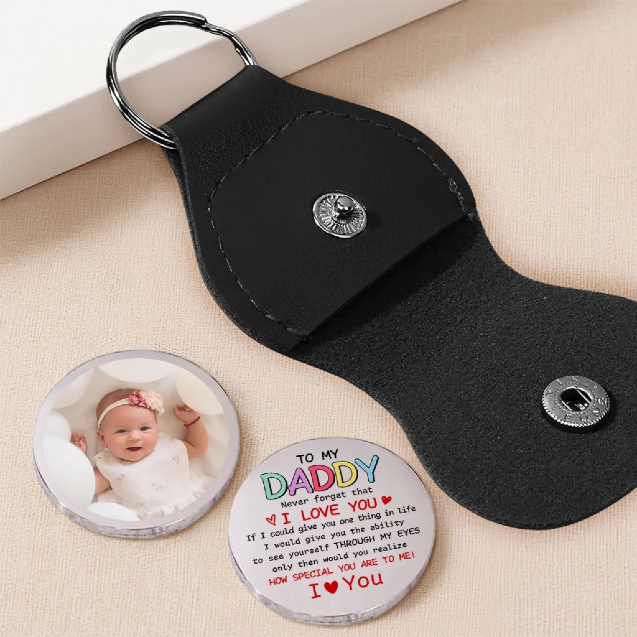 Never Forget I Love You Daddy - Personalized Custom Pocket Hug - Image 4