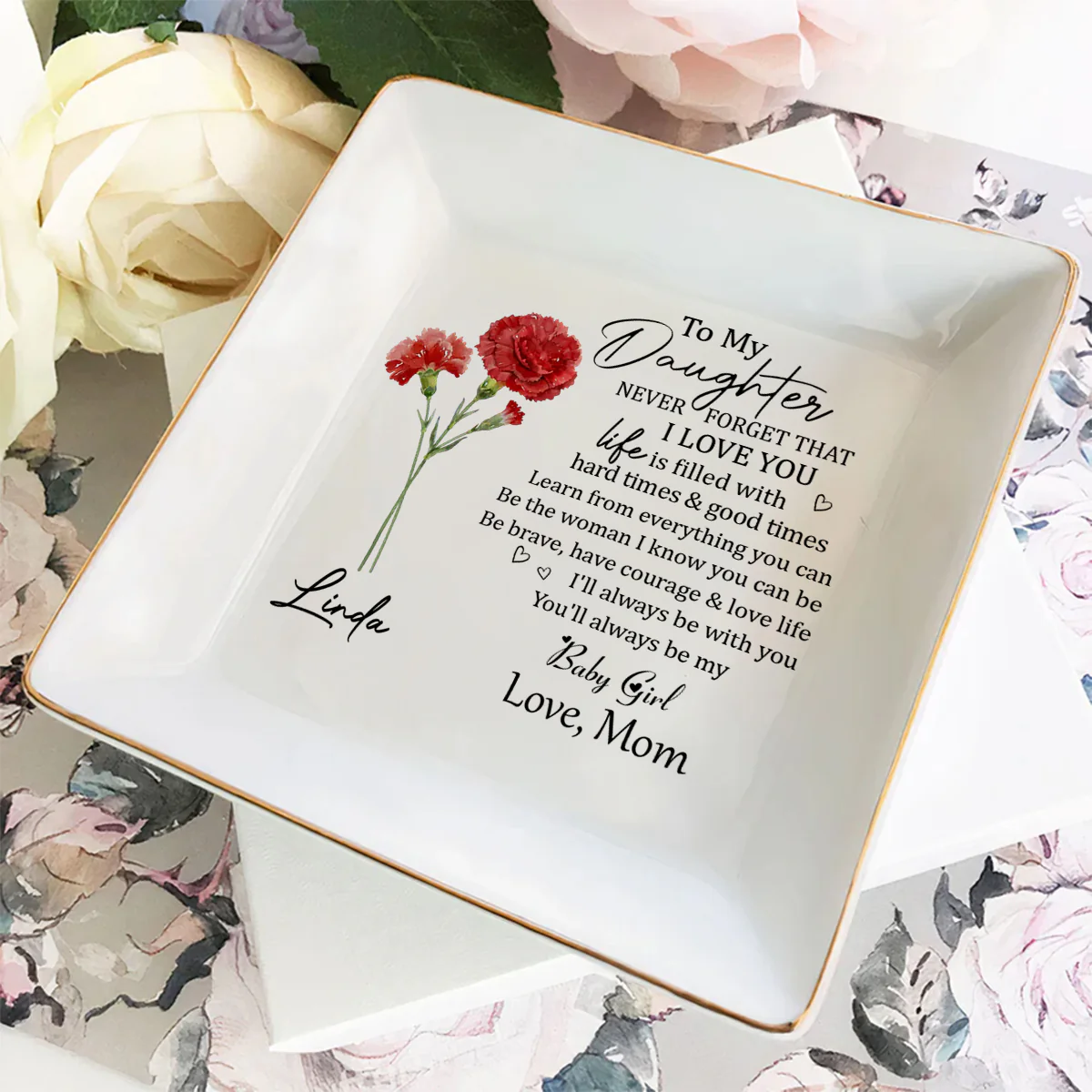 Never Forget - Personalized Custom Jewelry Dish - Image 5