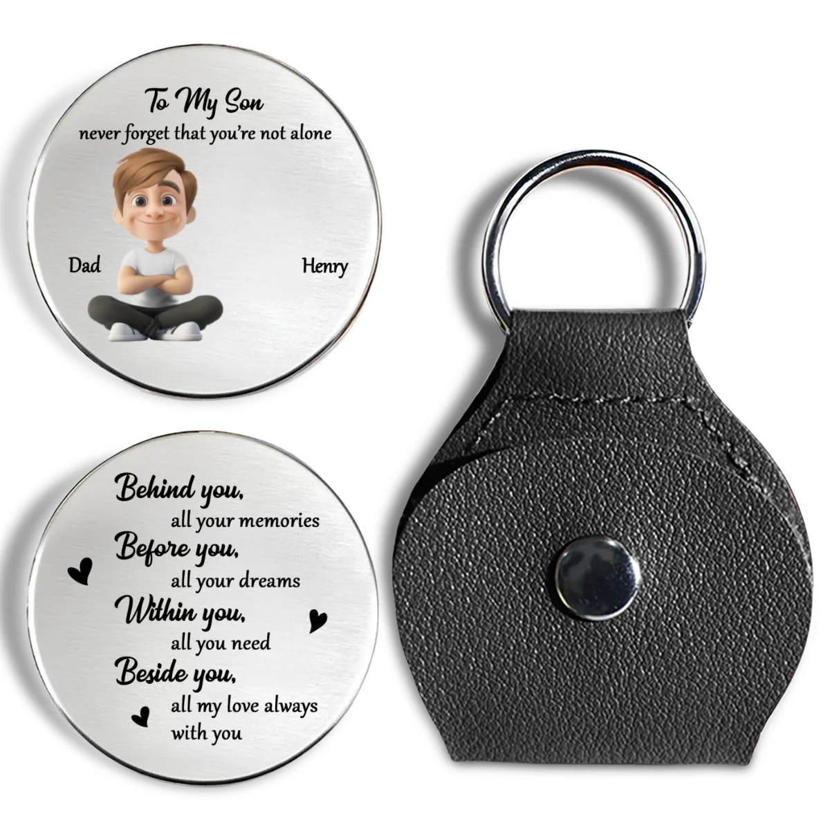 Never Forget That I Am Here - Personalized Custom Pocket Hug - Image 7