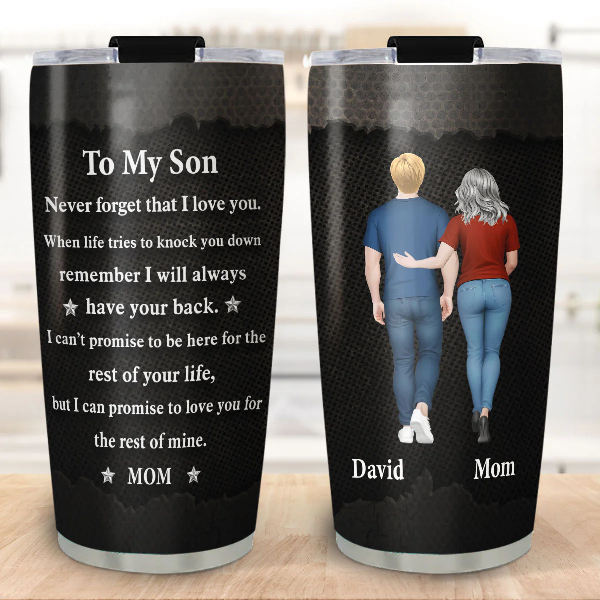 Never Forget That I Love You Son - Personalized Custom Tumbler - Image 4