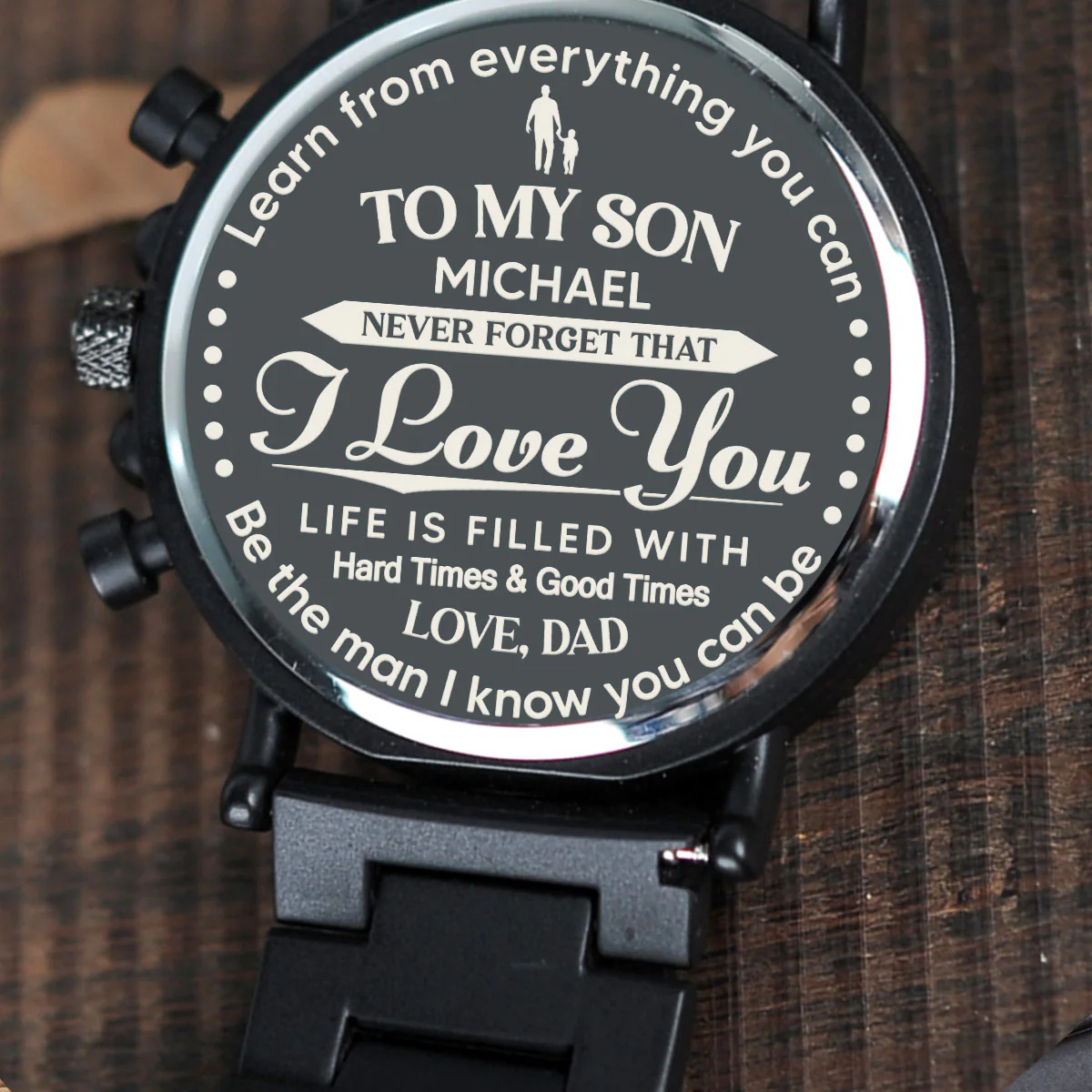Never Forget That - Personalized Engraved Wooden Watches GQ026 - Image 2