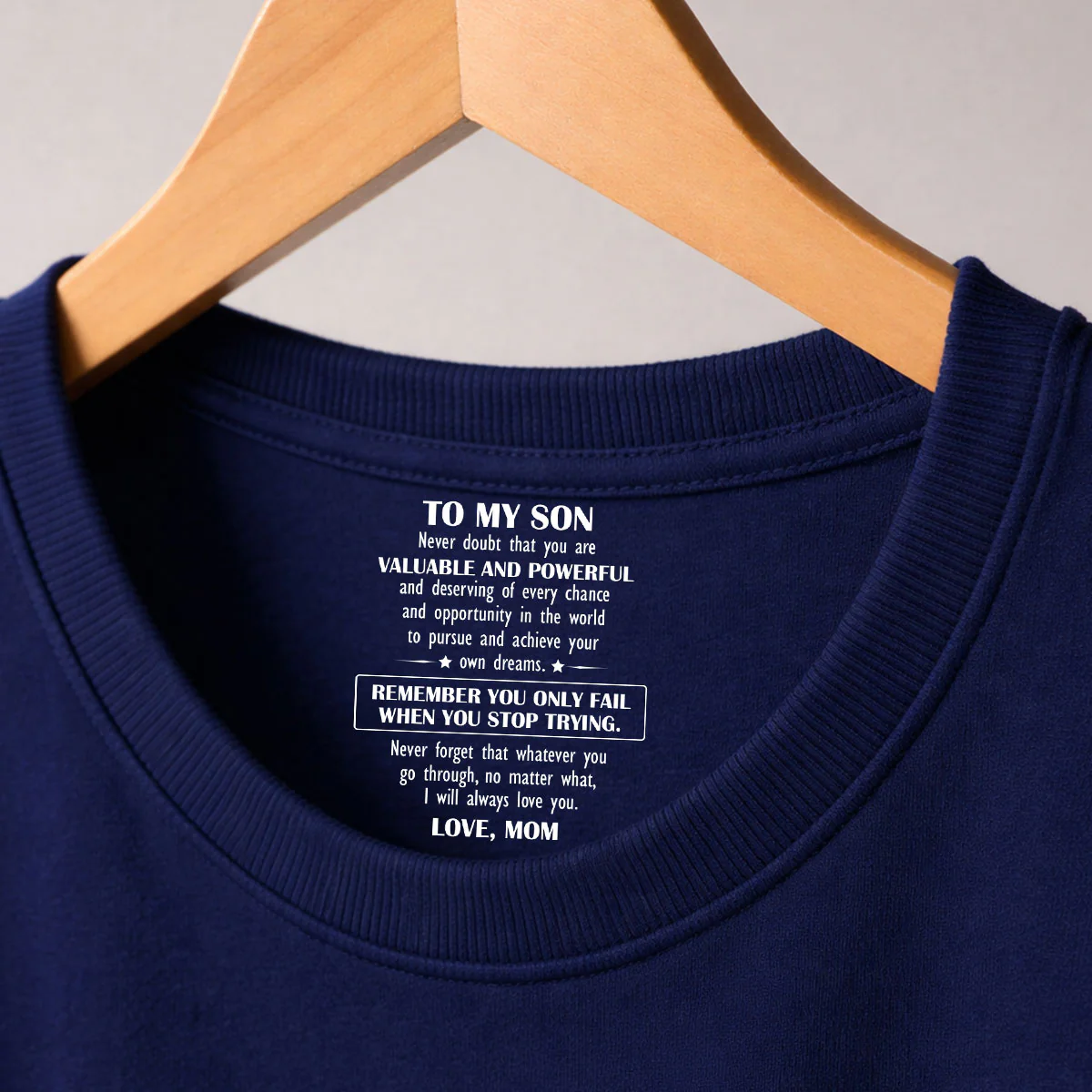 Never Forget That Whatever You Go Through - Personalized Custom Inside Neck Print T-Shirt - Image 2