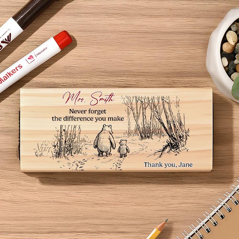Never Forget The Difference You Make - Personalized Custom Whiteboard Eraser