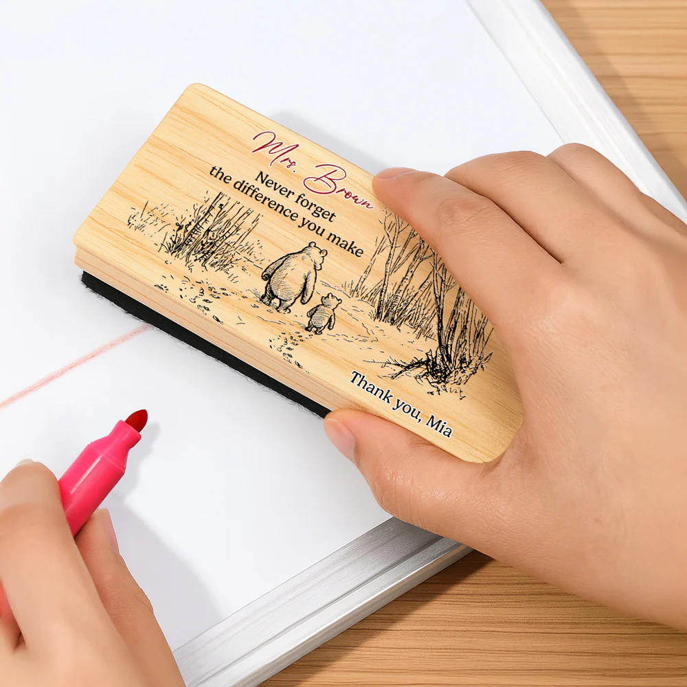 Never Forget The Difference You Make - Personalized Custom Whiteboard Eraser - Image 2